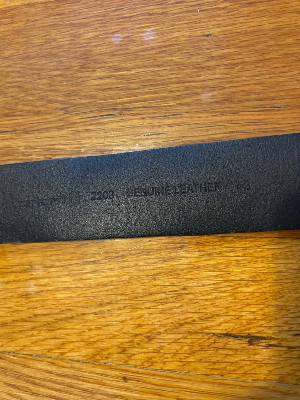 Carhartt black leather men’s belt 42